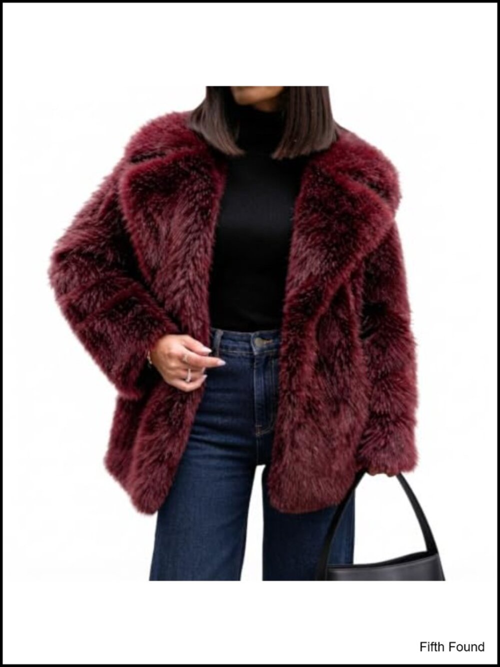 Womens Faux Fur Coat Fluffy Shaggy Warm Winter Fur Jacket